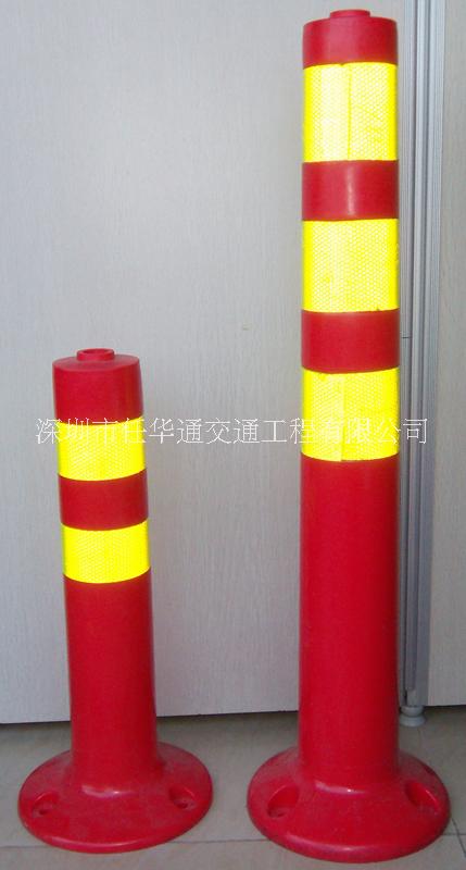 深圳PU警示柱塑料反光柱厂家深圳防护桩厂家交通设施厂家图片