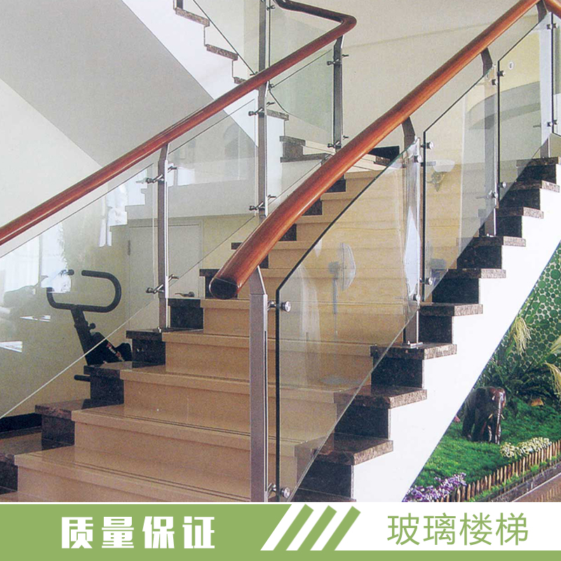 玻璃楼梯 家用玻璃旋转楼梯 复式楼房玻璃踏板楼梯 玻璃扶手护栏楼梯