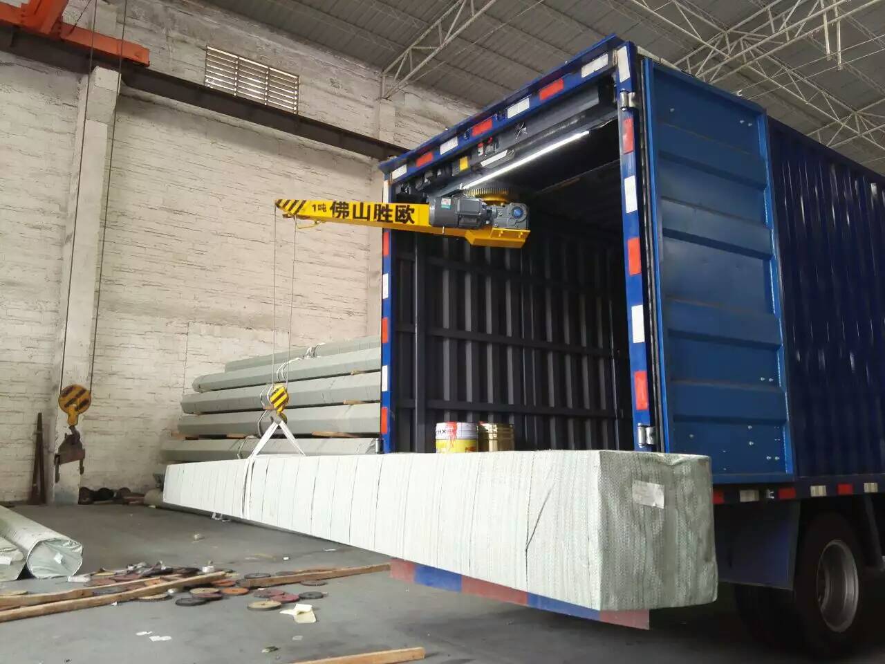 佛山市集装箱装货机厂家重物长货集装箱装货机