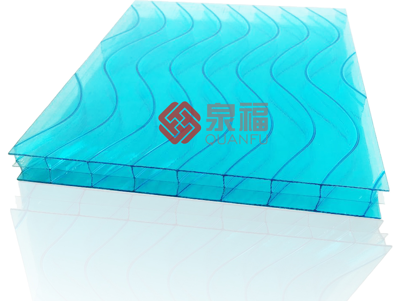 上海泉福国内首创波浪S型阳光板图片