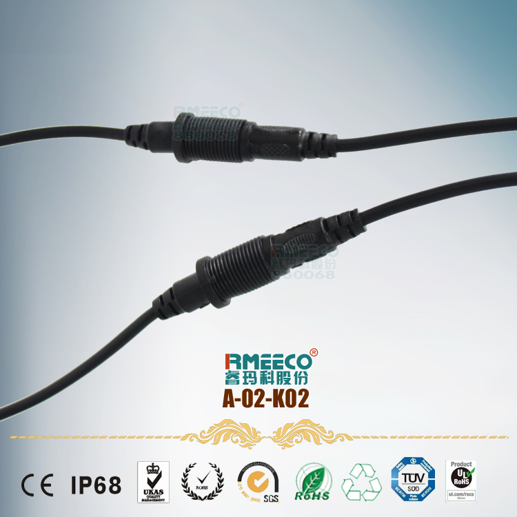 睿玛科A-02-K02防水连接器电线电缆插接防水连接器3芯*0.3mm²图片