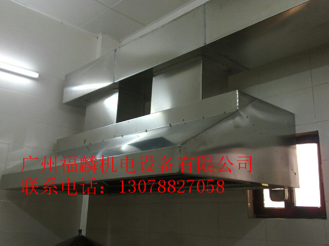 广州餐饮厨房抽油烟处理工程厨房排烟设备厨房油烟净化排油烟风管制作及安装图片