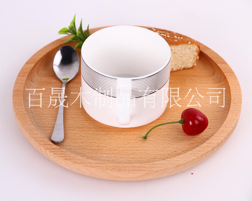 桌面榉木咖啡杯垫 木质茶杯隔热餐垫餐桌垫圆形环保餐盘