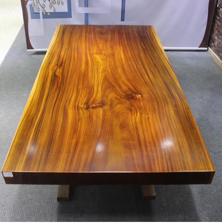 家有名木新中式奥坎大板家具餐桌会议桌书桌茶桌茶台办公桌