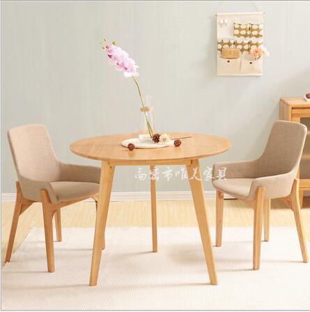 纯实木橡木休闲椅简约现代软包椅时尚布艺SOLO椅图片