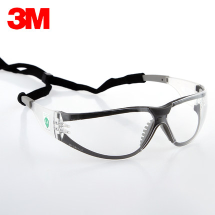 3M 11394舒适型防护眼镜 防风沙 防雾防尘护目镜