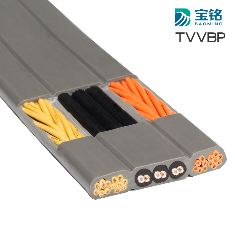宝铭TVVBP带屏蔽扁形电梯电缆/电梯专用电缆图片