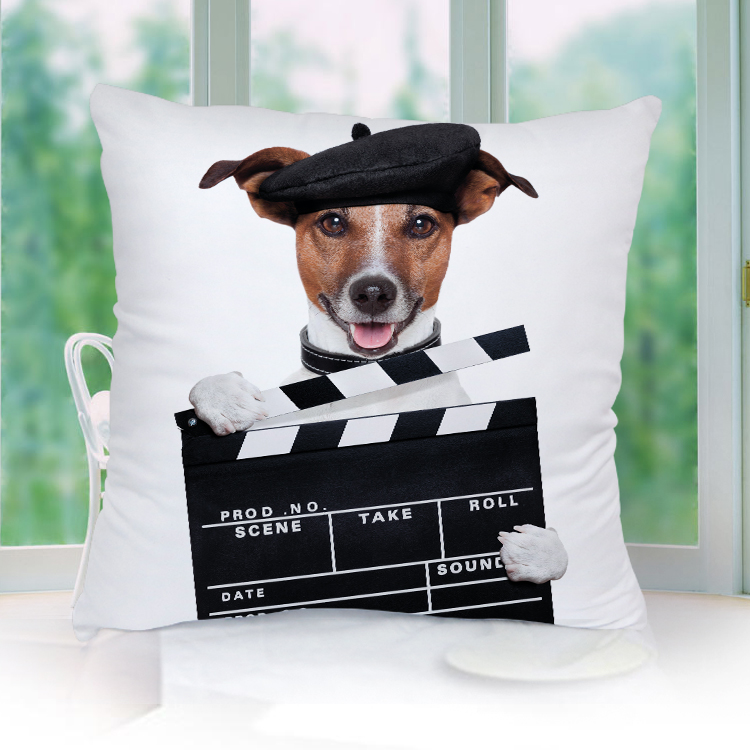 厂家直销创意来图定做宠物时尚家居靠垫枕可来图片定制小狗狗抱枕