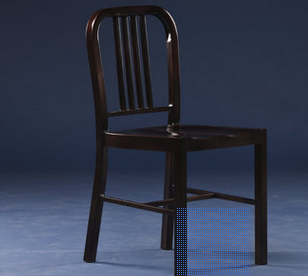 欧 现代简约海军椅铁艺餐椅金属椅TD136-H45-ST图片