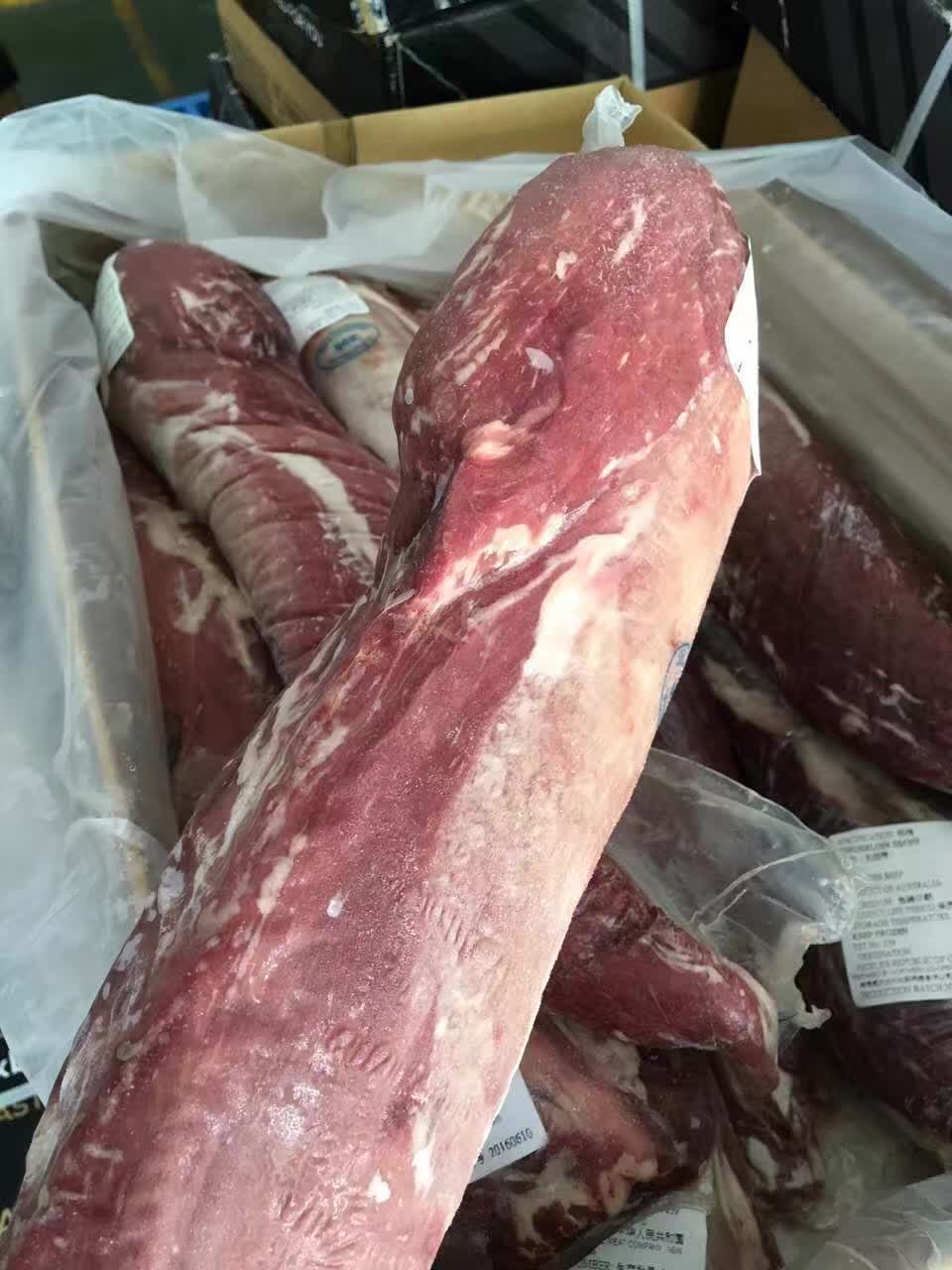 批发牛里脊进口菲力牛排冷冻牛肉牛柳西餐厅专用牛里脊图片
