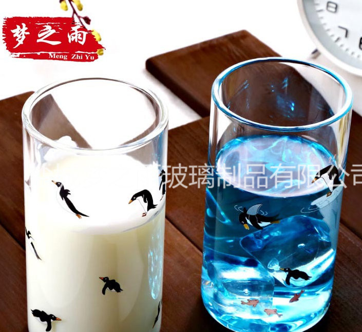 梦之雨高硼硅透明玻璃水杯耐热加厚茶杯牛奶杯厂家批发，牛奶杯图片