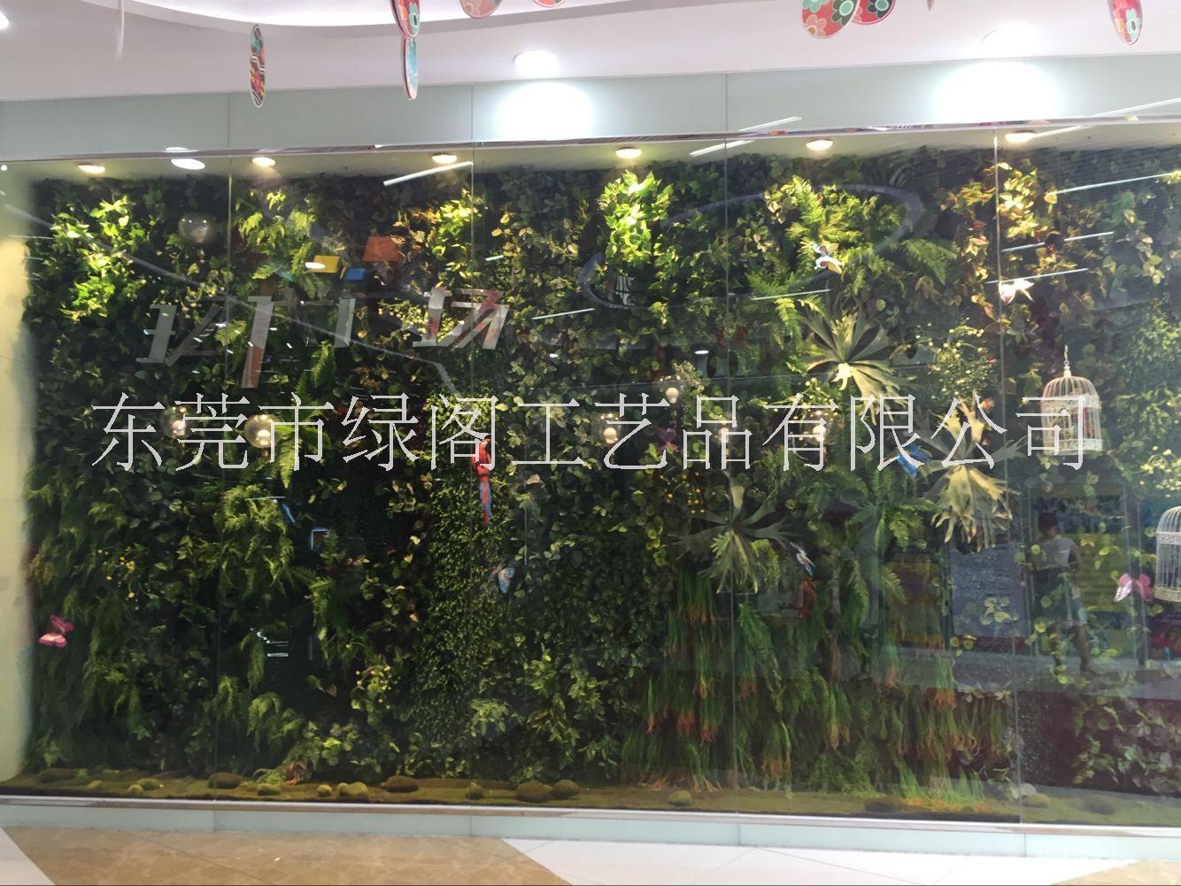 室内植物墙 垂直绿化墙 仿真植物墙酒店大堂背景绿植墙面装饰植物草墙图片
