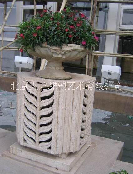 北京花盆厂家供应砂岩花盆 艺术砂岩花钵图片
