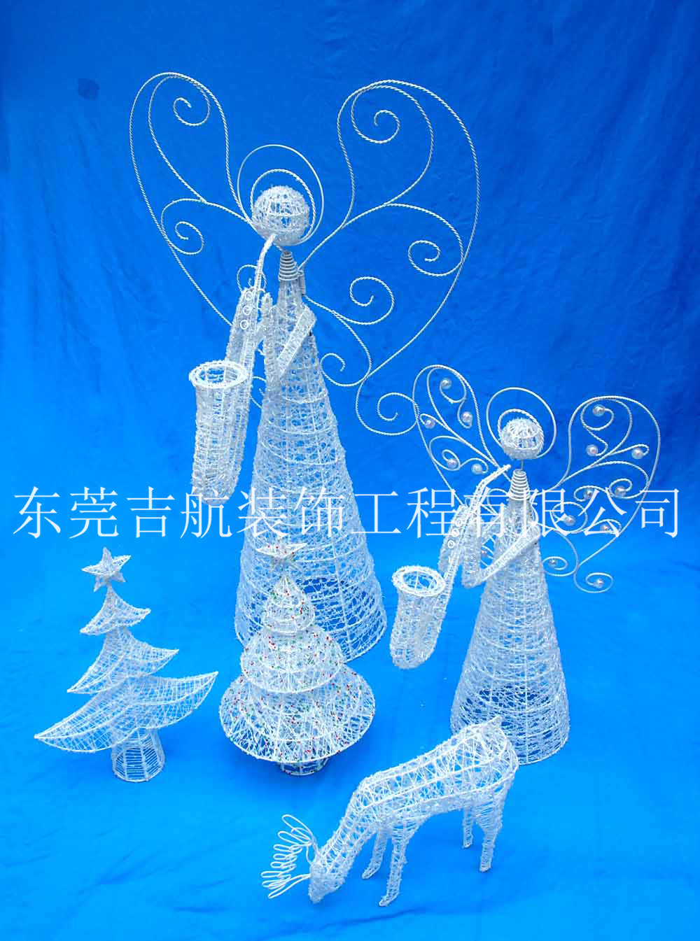 圣诞天使、LED天使大型花灯制作节庆花灯图片