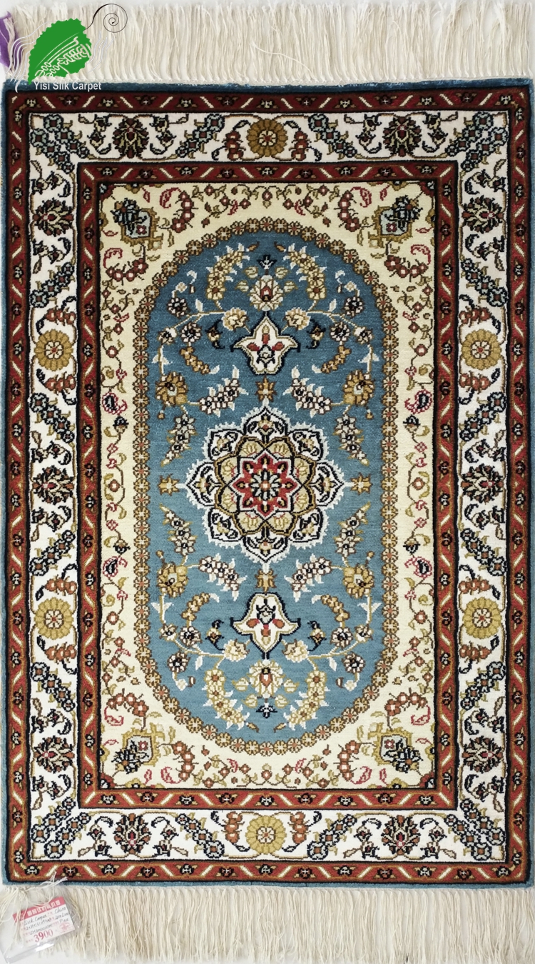 手工真丝现代简欧地毯 手工编织真丝书房地毯
