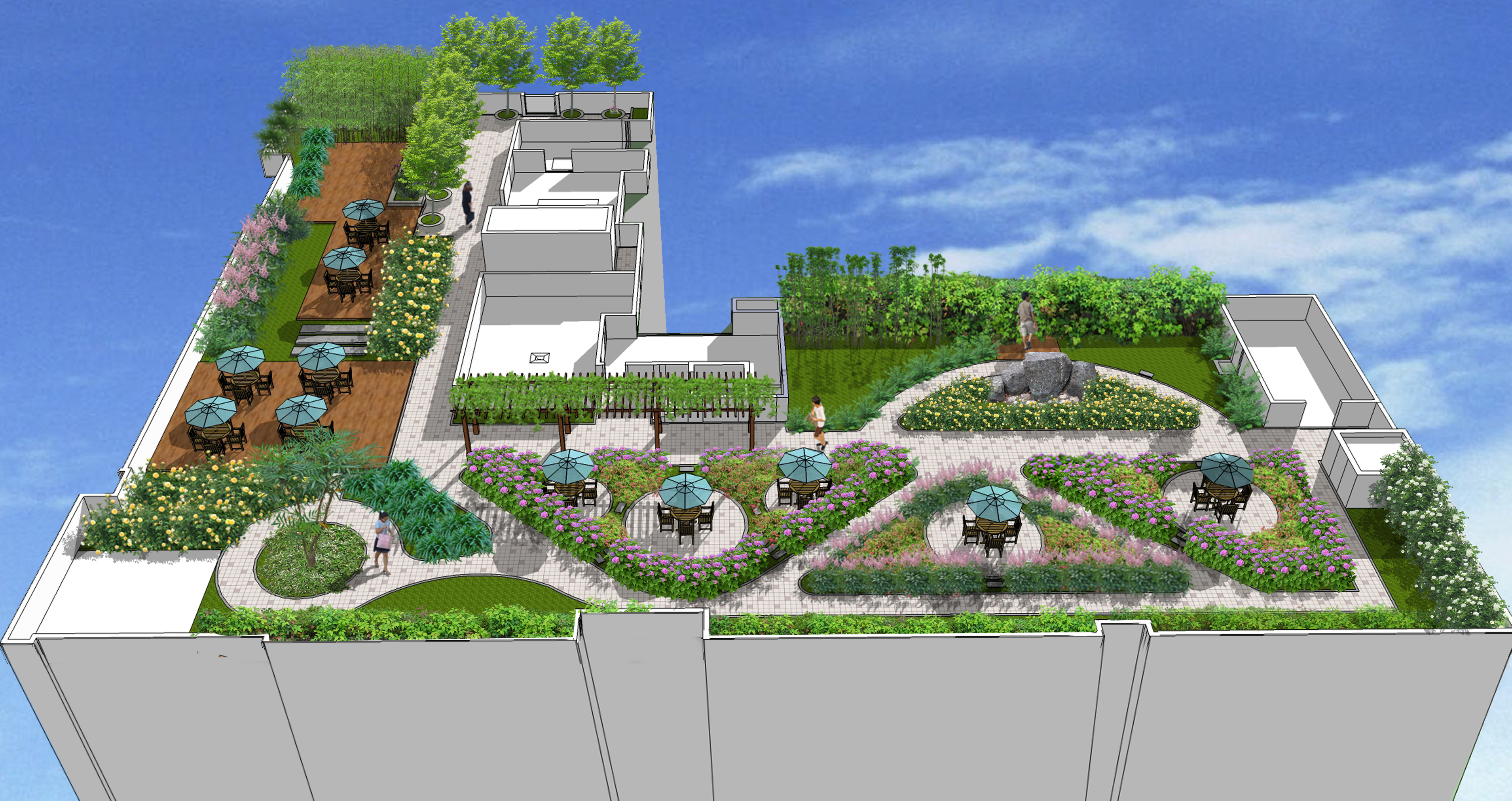 河南郑州屋顶绿化哪家强  阳光房供应河南专业屋顶花园设计与施工