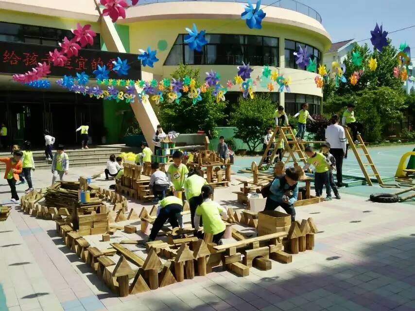 幼儿园户外碳化积木 幼儿园积木玩具 幼儿园用床