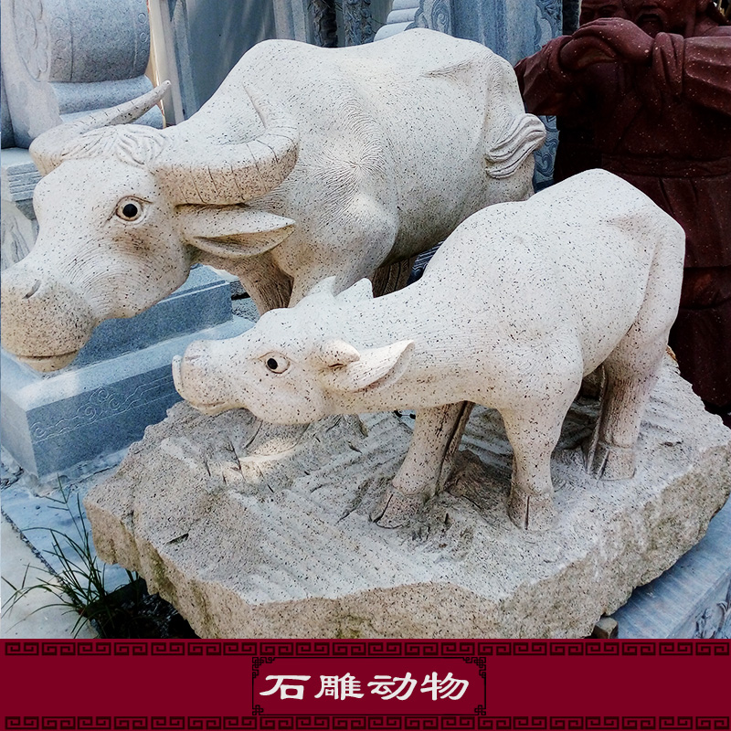 山东石雕动物 园林景观动物造型石雕摆件 汉白玉石雕动物 动物雕塑