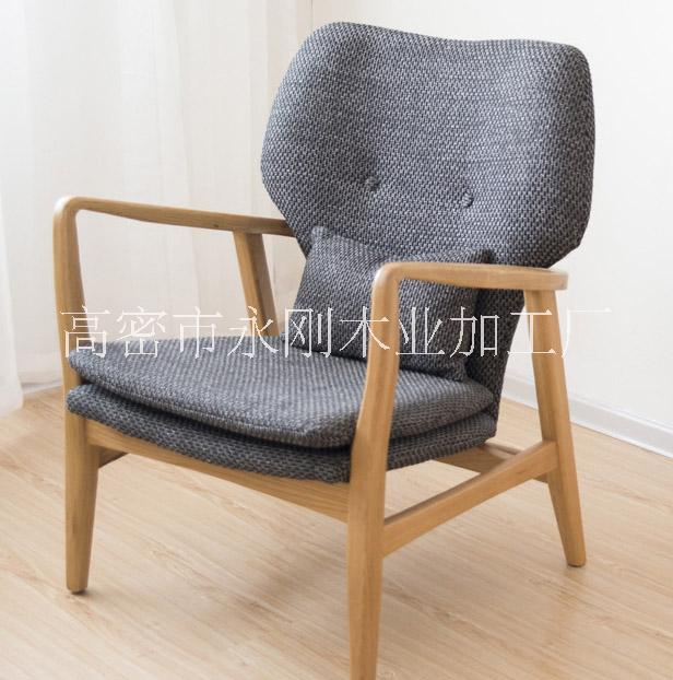 潍坊高密韩式沙发椅休闲实木韩式沙发椅子厂家直销电商一件代发图片