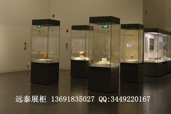 博物馆独立展示高柜、玻璃陶瓷收藏展示柜制作 文物展厅桌柜、陶瓷收藏展示柜制作