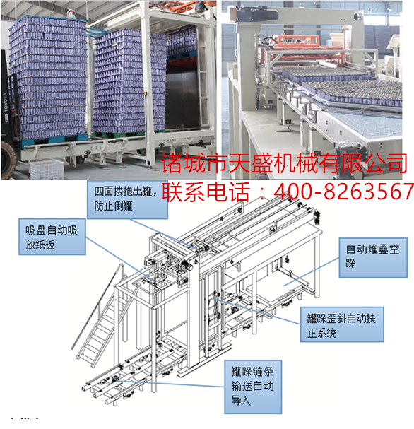 卸空罐系统生产厂家   饮料生产线卸空罐系统专业快速