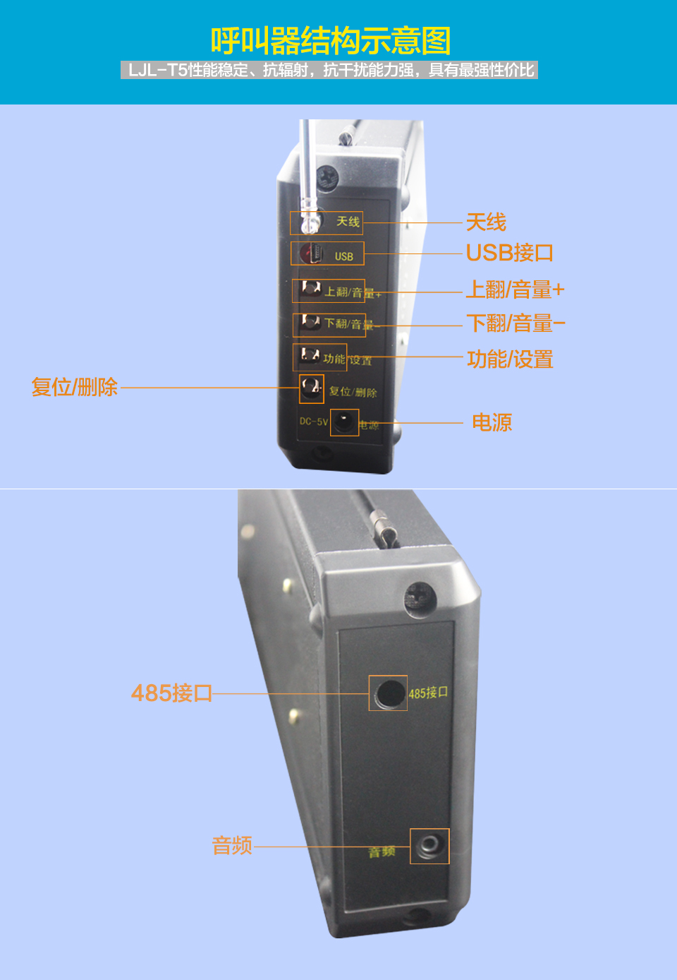 施工电梯呼叫器LJL-T5型主机 铝合金外壳 防爆抗压