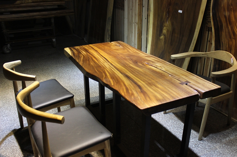 创意特色异形茶几全胡桃木家具全实木餐桌椅吃饭桌子现代中式餐桌