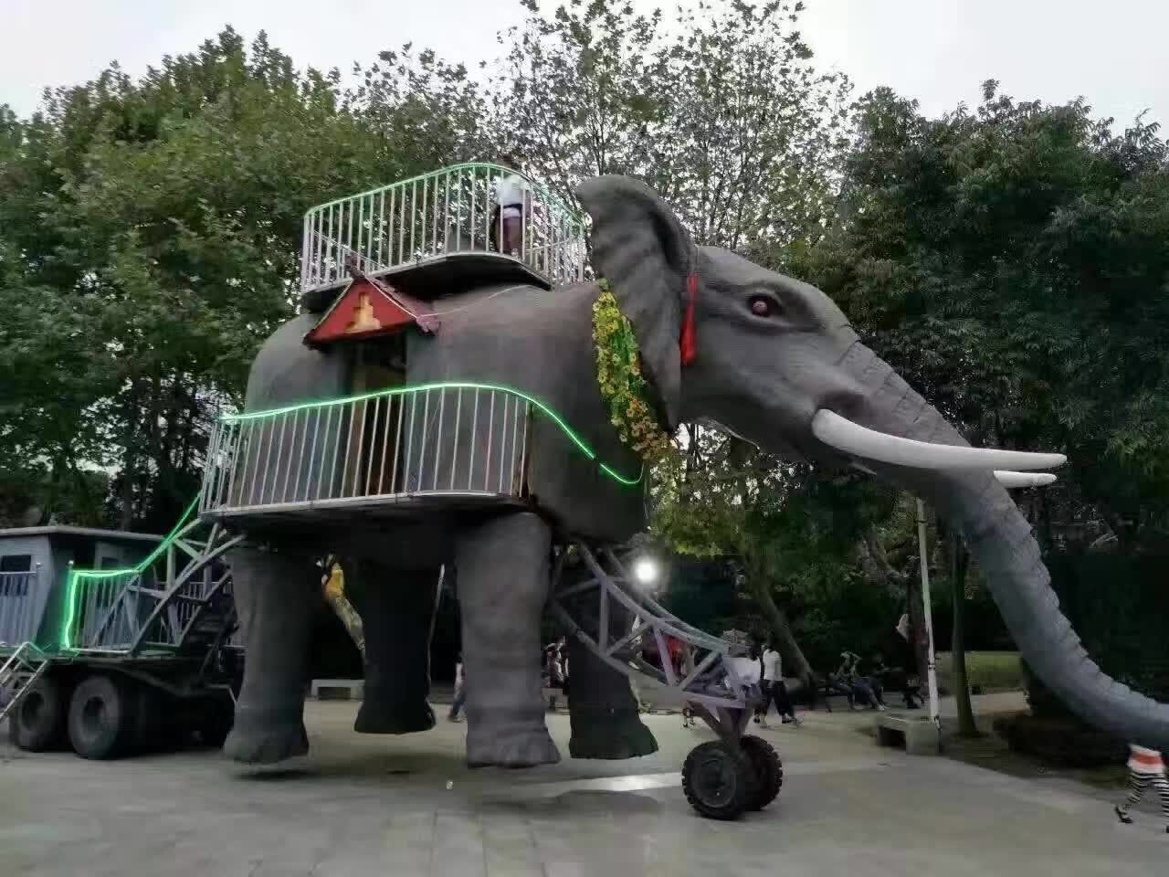 巡游机械大象雨屋VR科技展灯光展