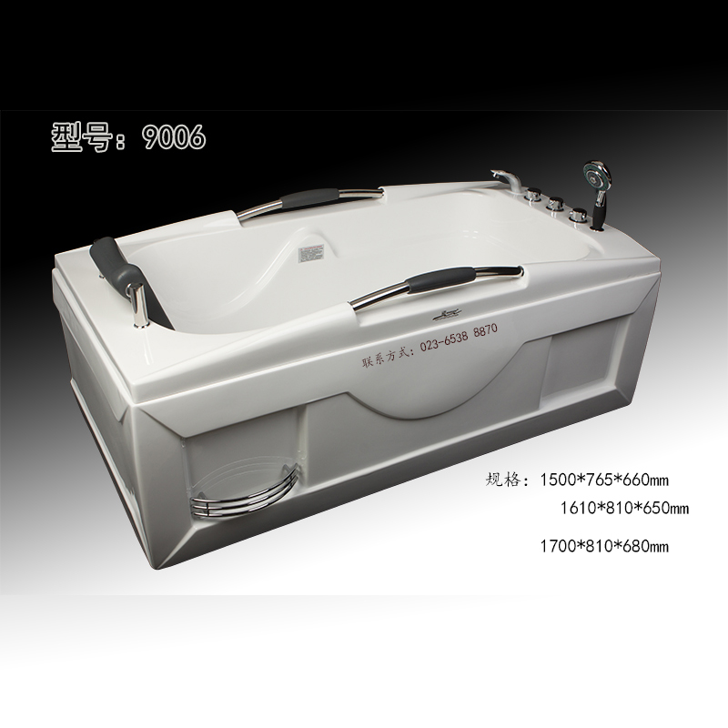 欧式亚克力浴缸批发高端智能配件浴缸厂家直销一件代发浴缸方型浴缸图片