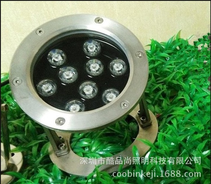 中山厂家直销 大功率全防水灌胶LED水底灯 3W/5W/9W12W成品及外壳