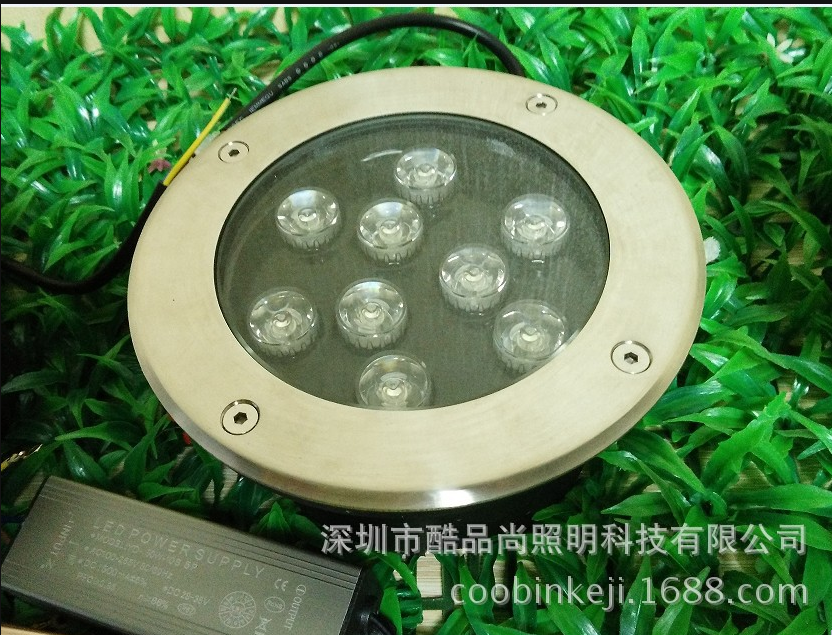 中山工厂厂家生产研发 LED 9W 圆形地埋灯成品及外壳价格