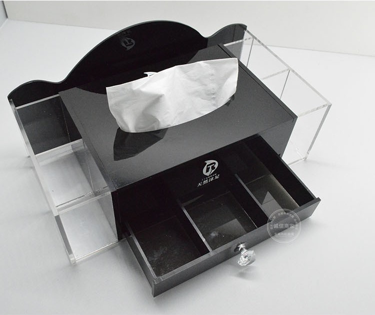 亚克力纸巾盒定做有机玻璃制品加工东莞酒店用品亚克力加工厂