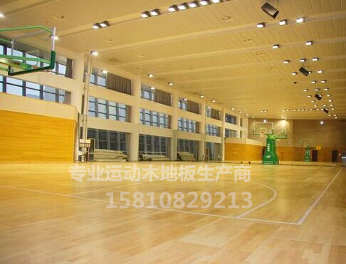 室内篮球场地板实木运动地板枫木运动地板体育木地板价格图片
