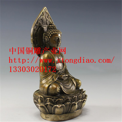 佛像厂家2016年直销批量小型纯铜雕工艺品摆件，铜佛像价格