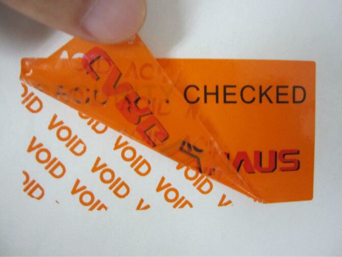 揭开留字VOID标签 透明VOID标签定做  VOID封口标签