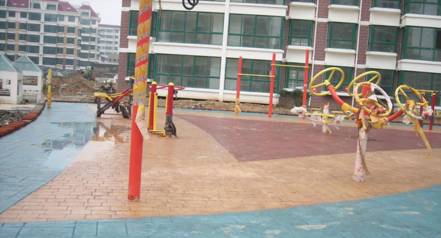 杭州彩色地坪做法 彩色地坪材料 彩色地坪设计