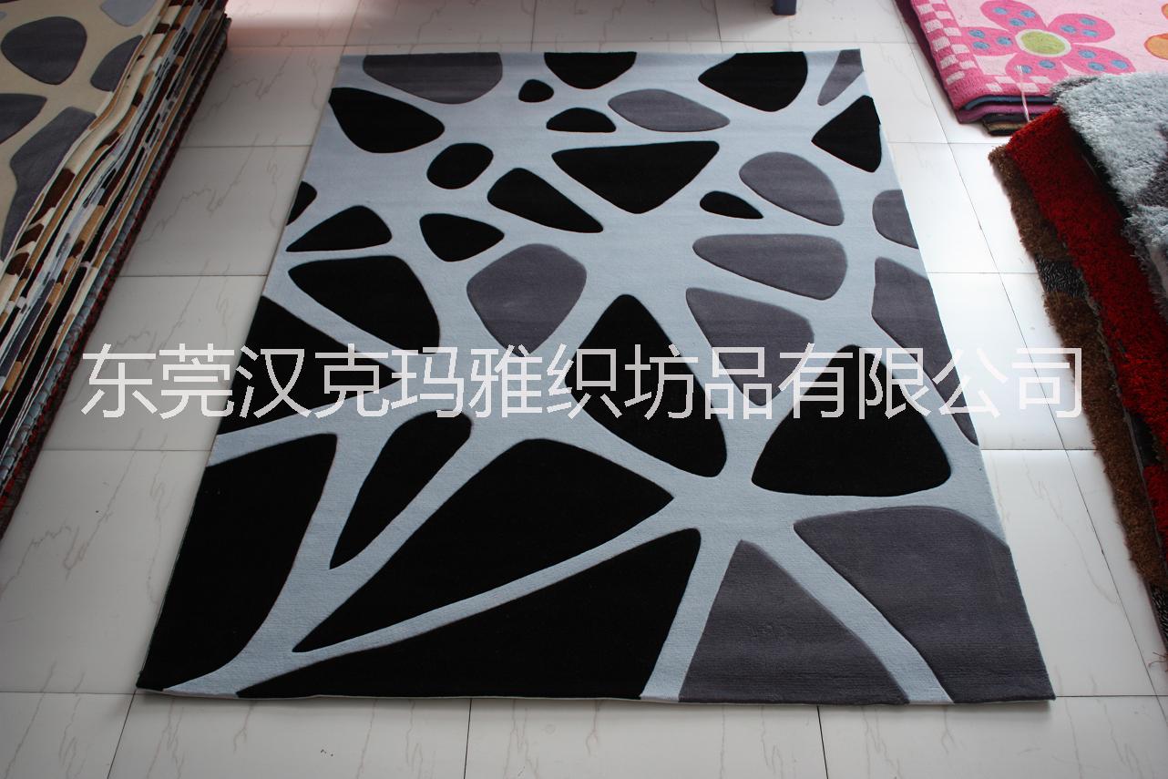 厂家定做家用羊毛地毯 几何抽象隔音吸尘专业生产客厅茶几地毯 现代简约地毯