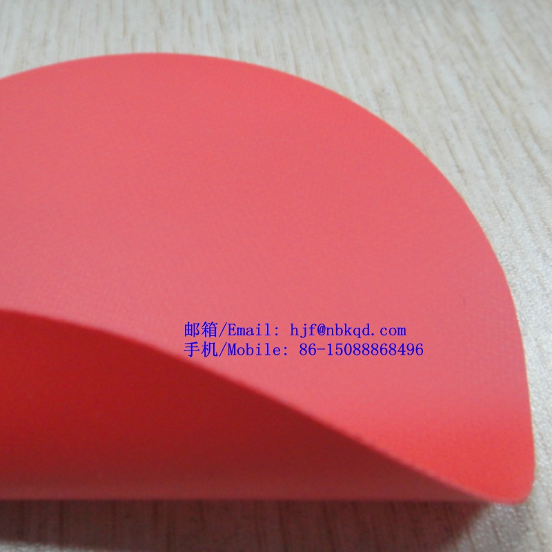 0.5mm红色阻燃PVC防化服面料