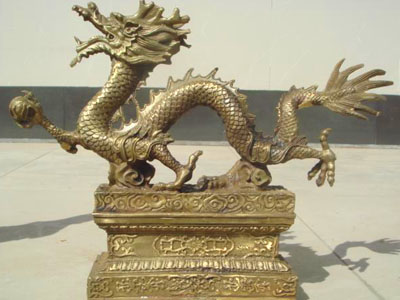 铜雕工艺品供应铜雕生肖龙摆件中国铜雕网图片