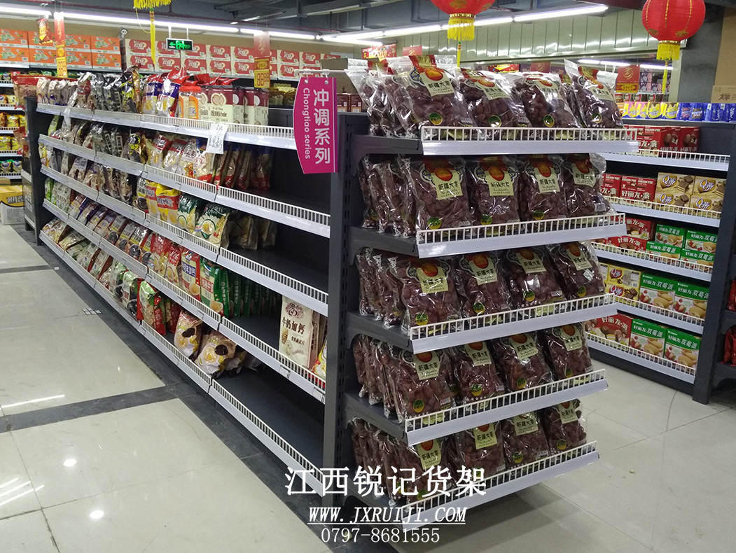 九江货架赣州超市货架便利店货架单面货架靠墙货架摆放图片