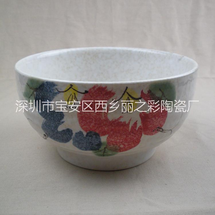 日式陶瓷釉下彩外圈纹面碗汤碗销售