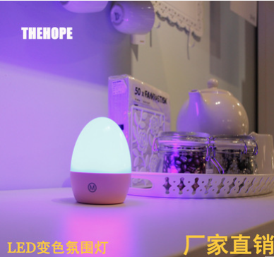 厂家直销THEHOPE触摸氛围灯变色情景灯小夜灯 USB充电环保节能LED夜光灯