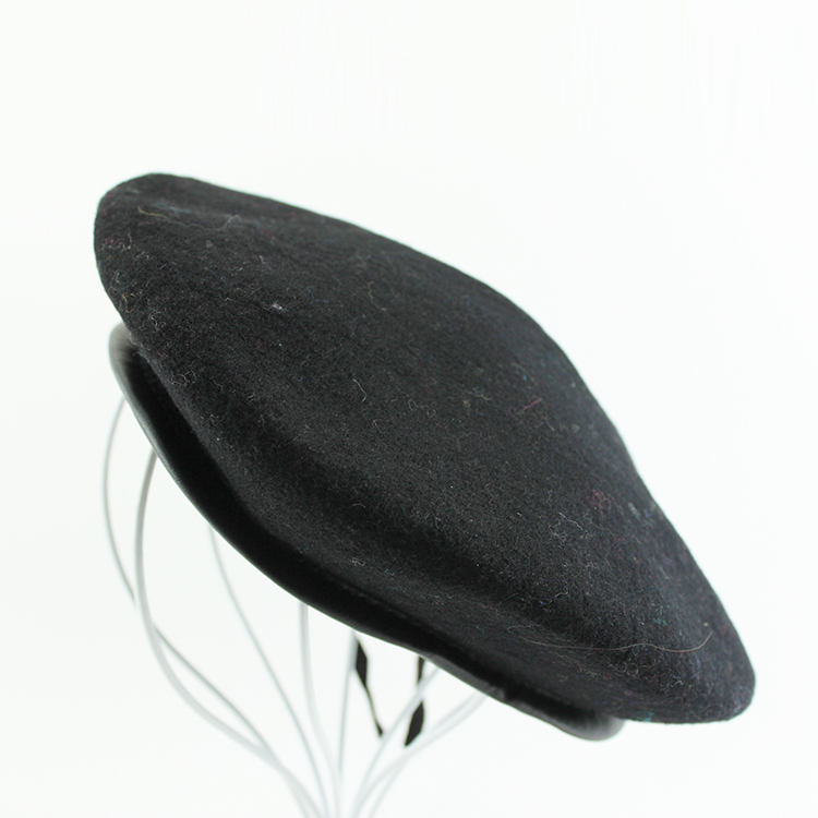 厂家厂家定做敢死队同款贝雷帽黑色羊毛保安贝雷帽成人舞台表演帽羊毛贝雷帽图片
