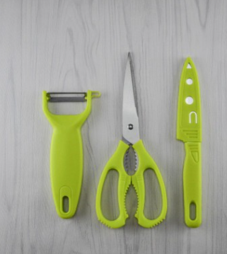厂家直销厨具 三件套水果刀剪刀套装小工具批发 厨房用品