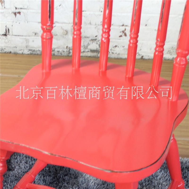 欧式实木仿竹节餐椅电脑靠背椅子 工厂直销 老榆木做旧椅子