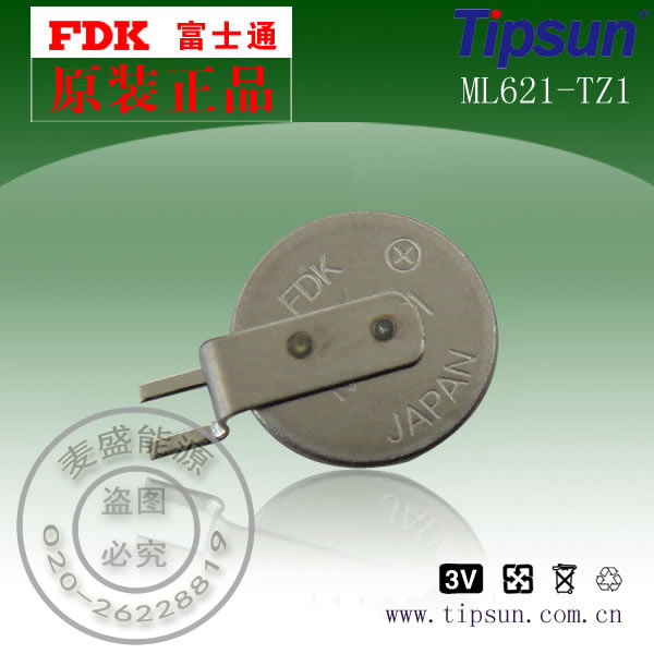 现货供应ML621-TZ1日本FDK原装进口3V可充RTC纽扣电池 FDK ML621-TZ1