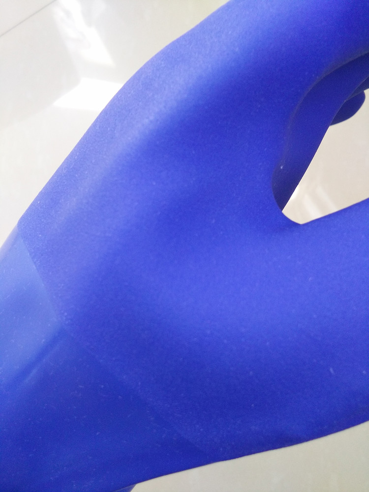 蓝色砂面PVC手套 棉布内衬防滑耐磨防油耐酸碱工业手套 山东顺兴劳保用品
