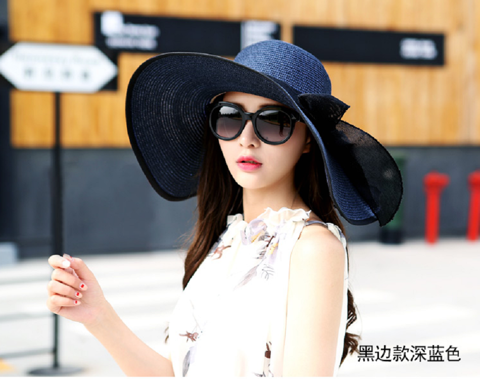 厂家供应批发外贸出口草帽韩版女式草帽太阳帽帽子图片