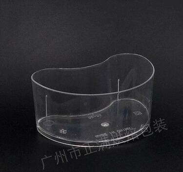 创意半月形PS塑料食品包装杯 一次性透明果冻慕斯布丁杯批发