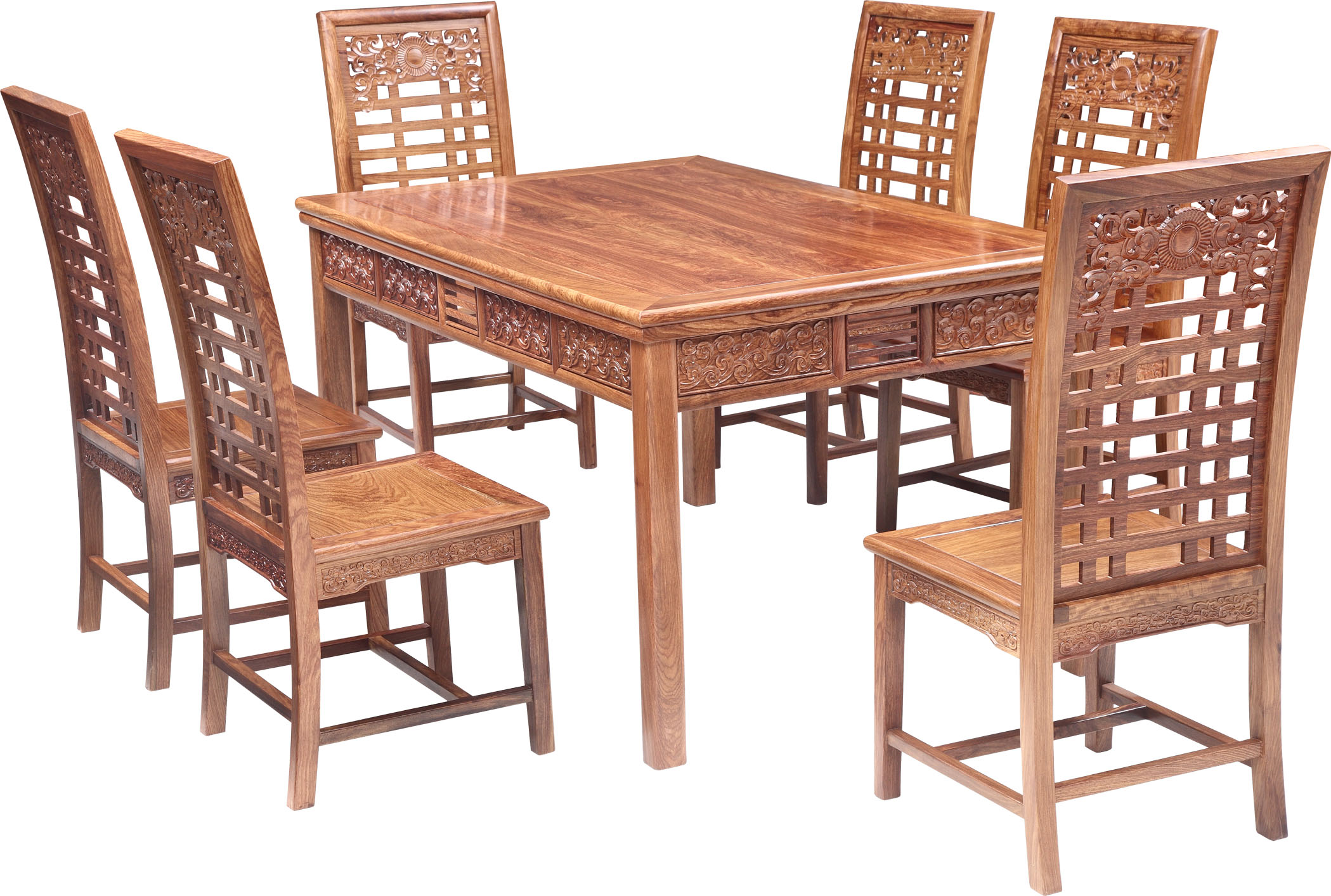 永平红木定制餐厅家具--非洲花梨餐桌家具